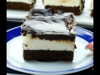 chocolate brownie with coconut