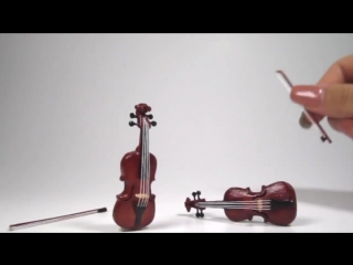 how to make an adorable miniature violin