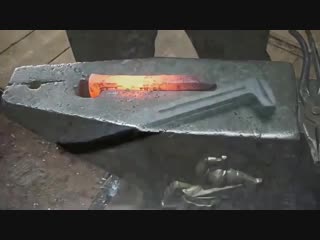 unusual steel crutch knife