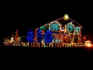 cool christmas illumination of the dubstep house
